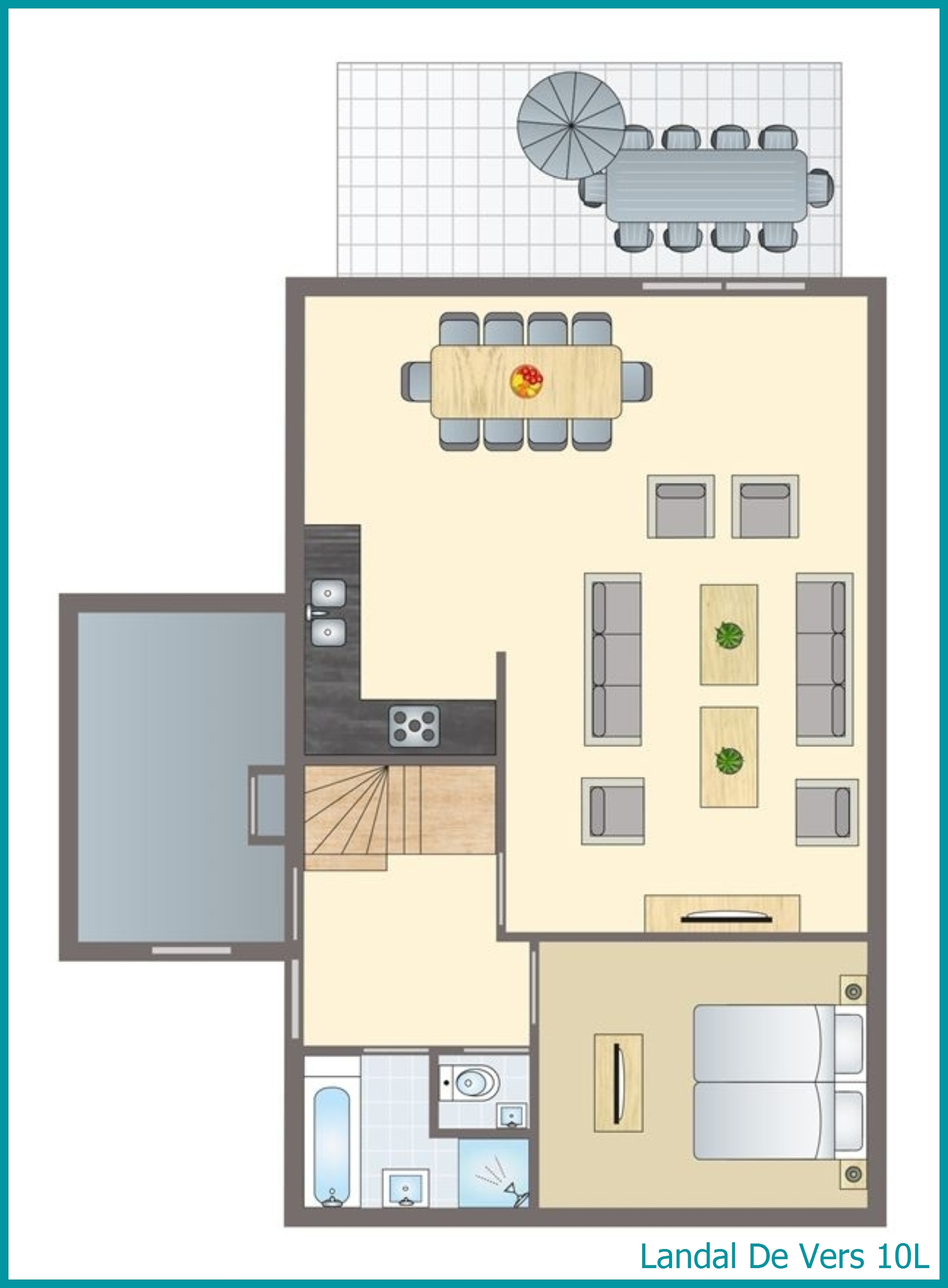10-person bungalow 10L at De Vers