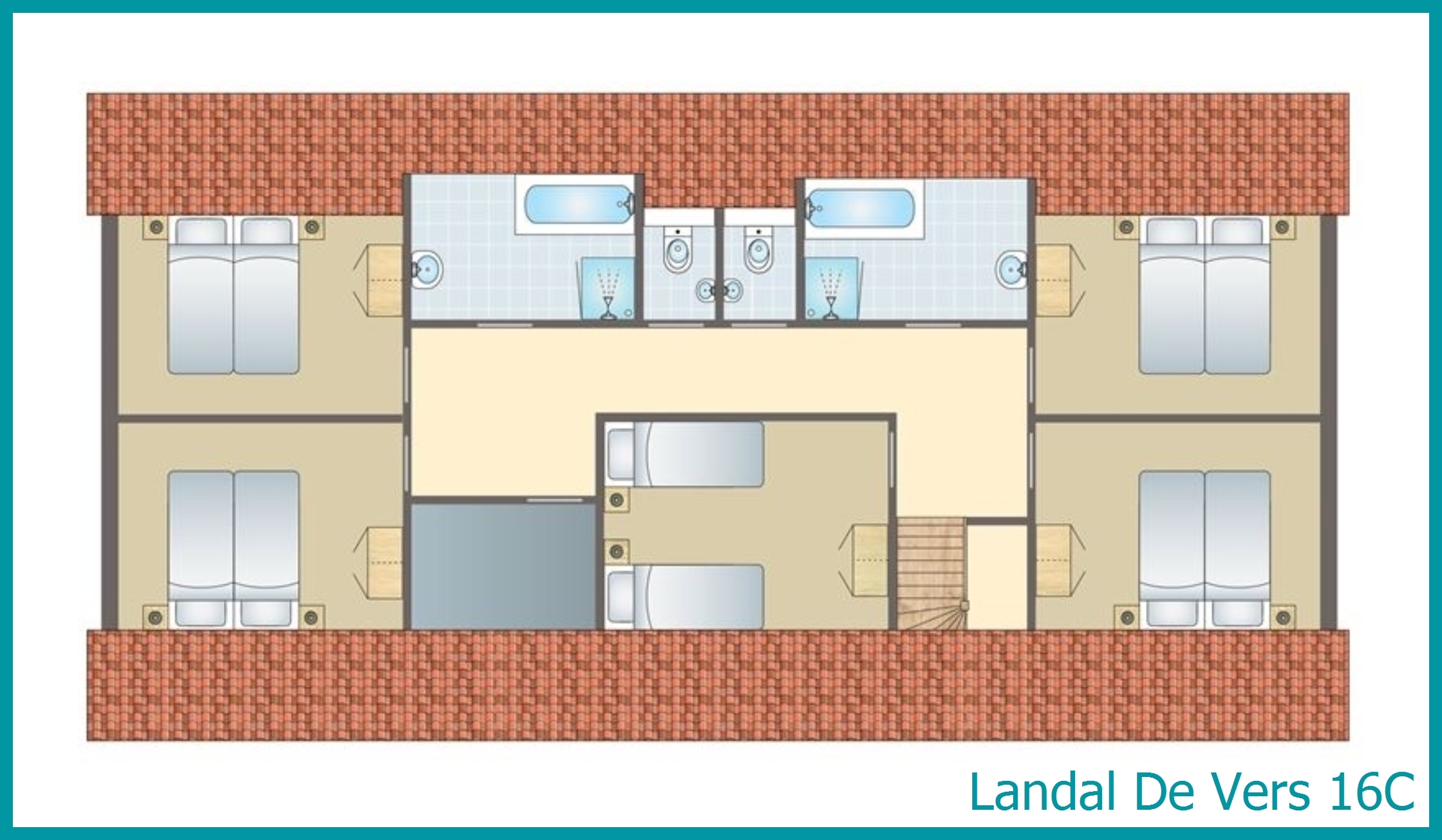 16-person bungalow 16C at De Vers