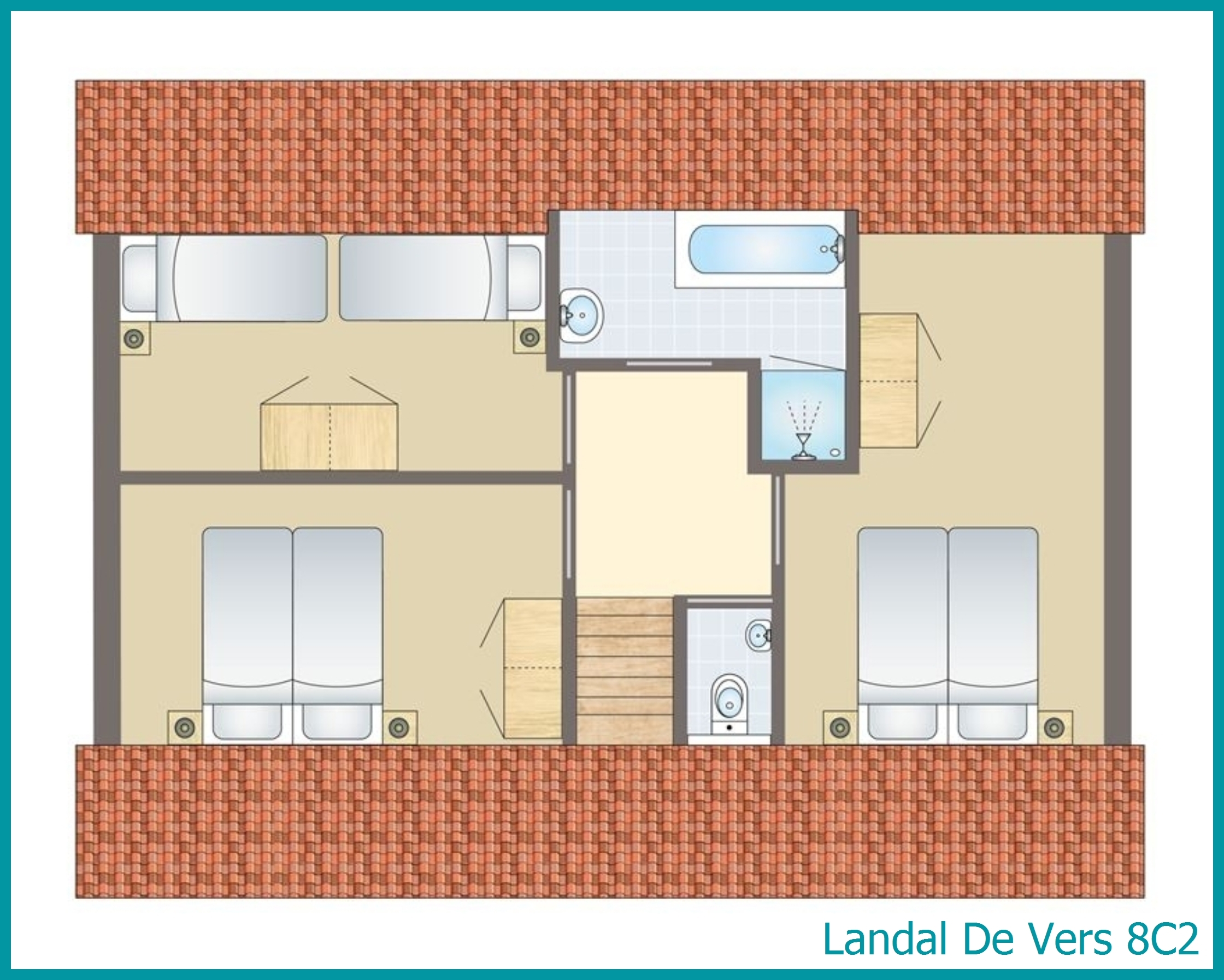 8-person bungalow 8C2 at De Vers