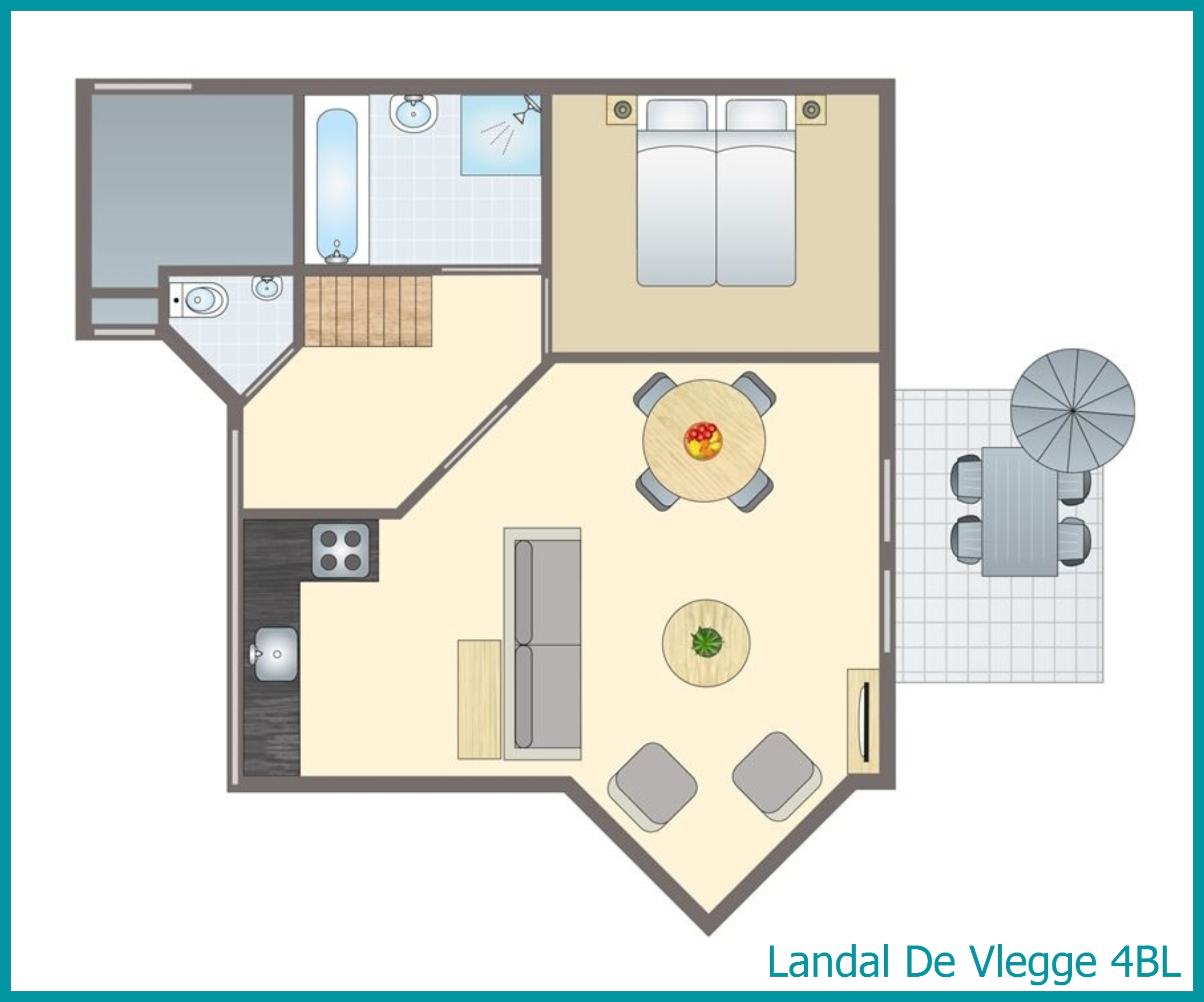 4-person bungalow 4BL at De Vlegge