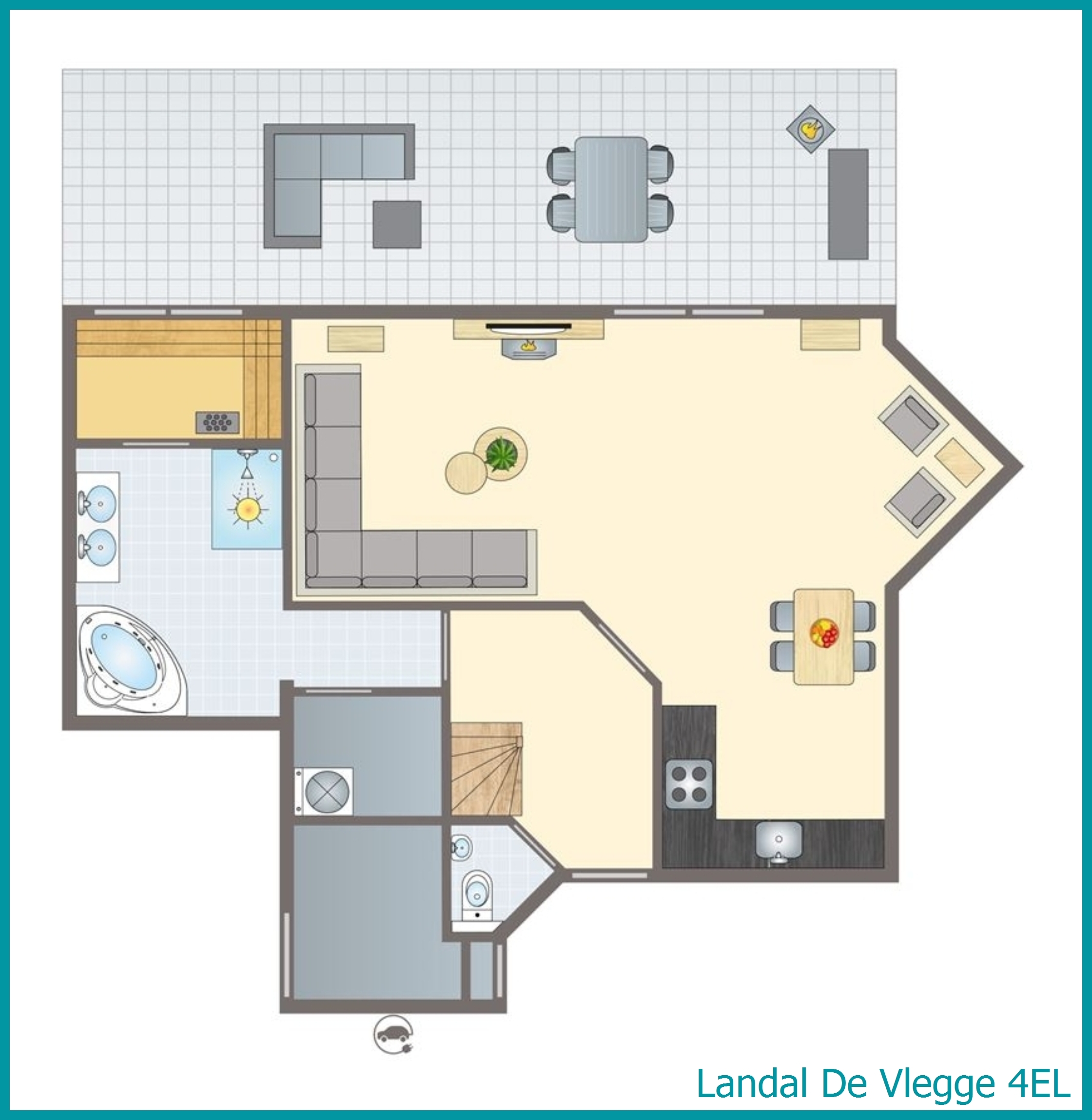 4-person bungalow 4EL at De Vlegge