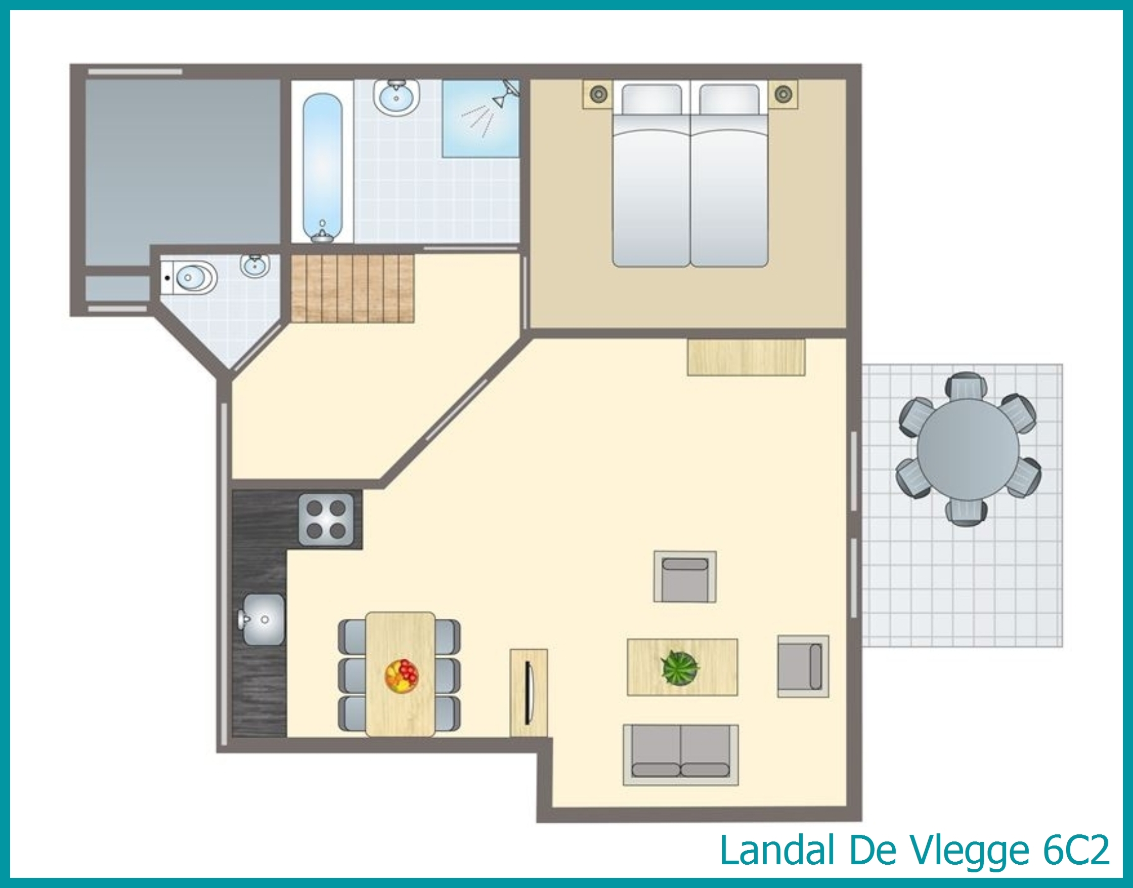 6-person bungalow 6C2 at De Vlegge