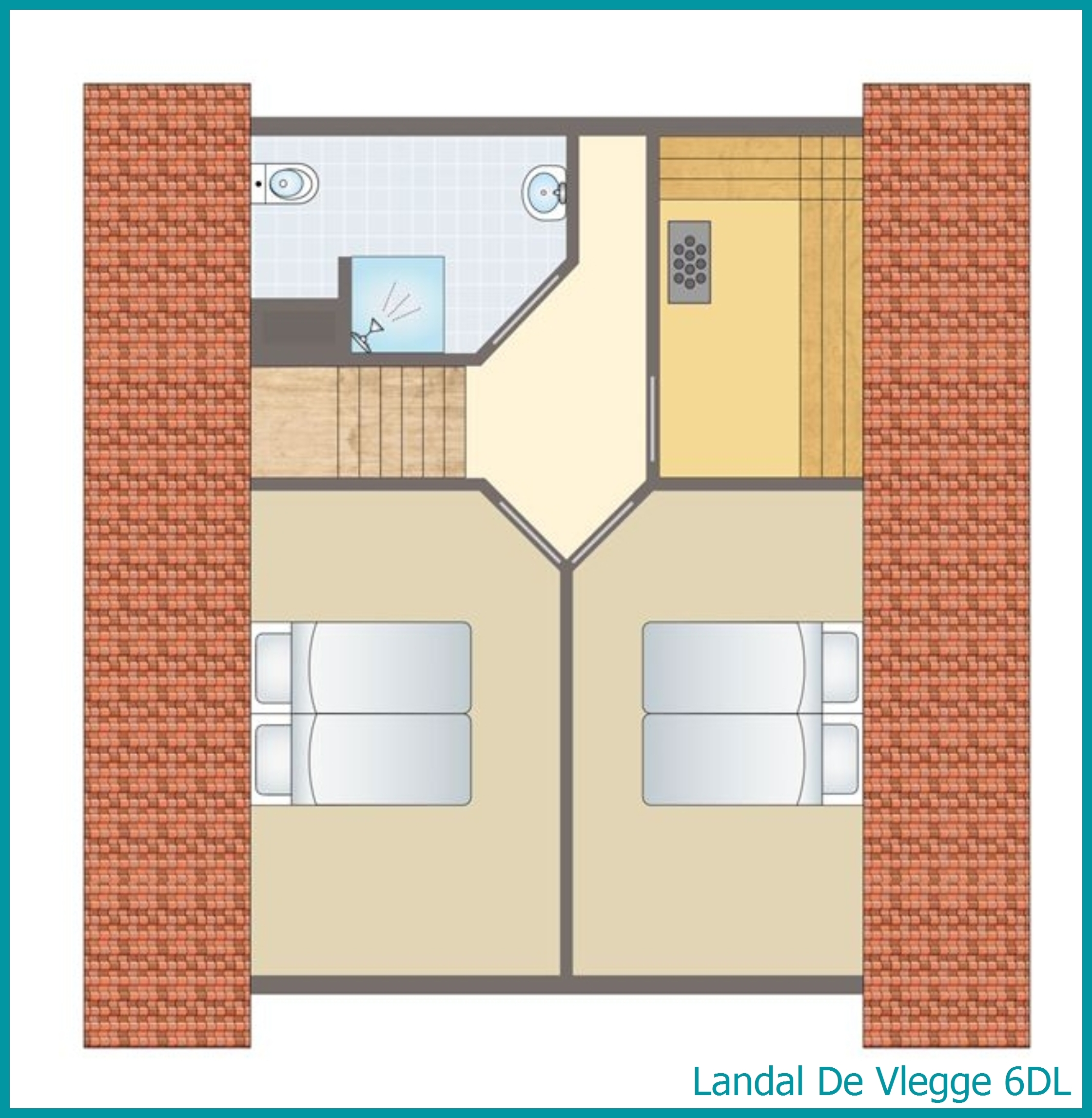 6-person bungalow 6DL at De Vlegge