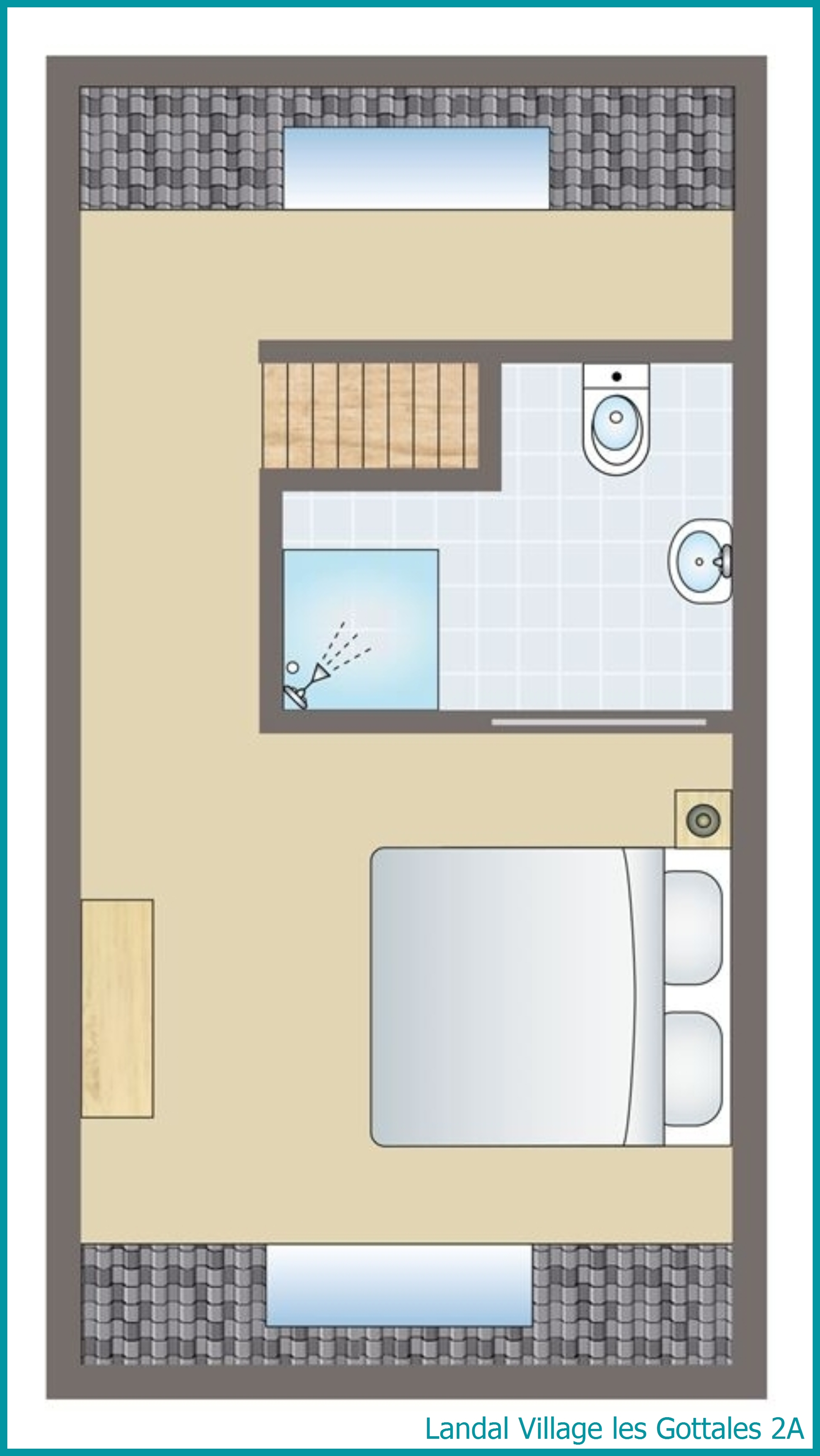 2-person bungalow 2A at Village les Gottales