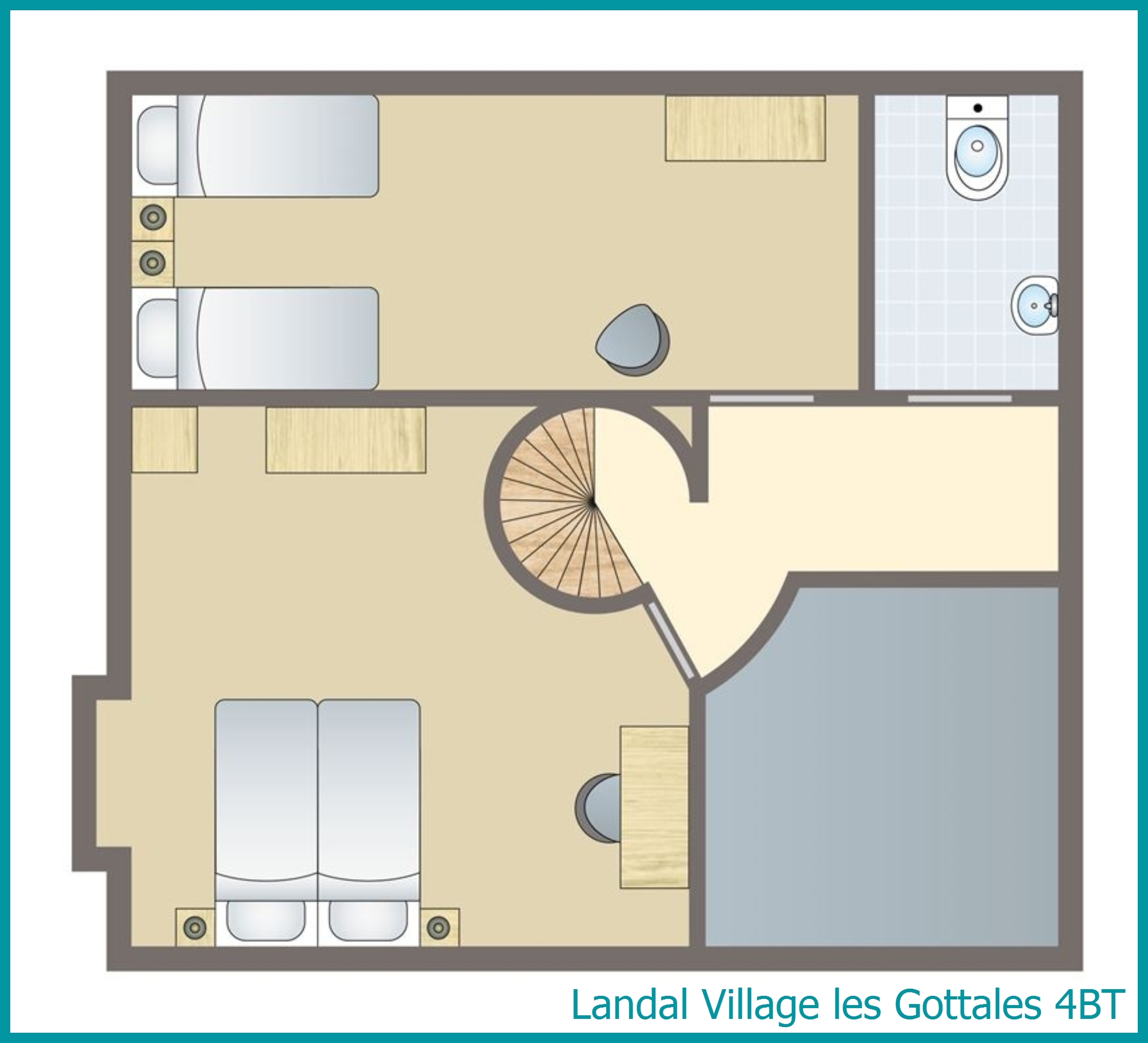 4-person tower 4BT at Village les Gottales