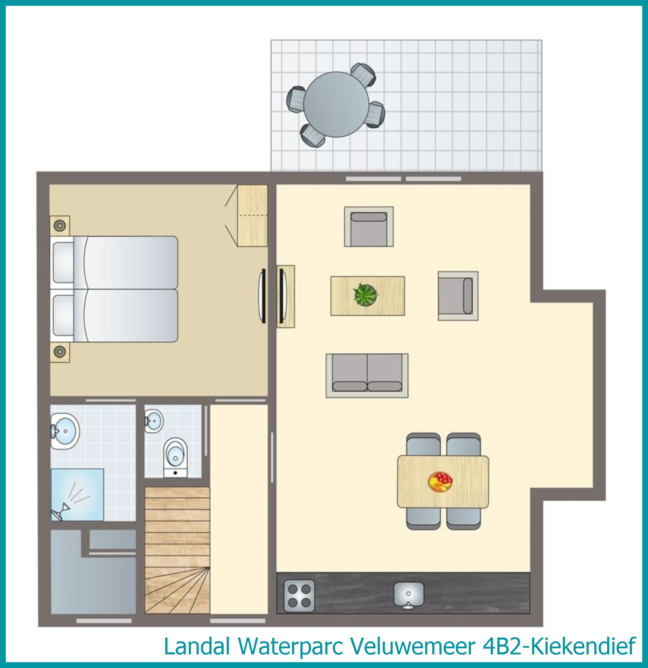4-person bungalow 4B2-Kiekendief at Waterparc Veluwemeer