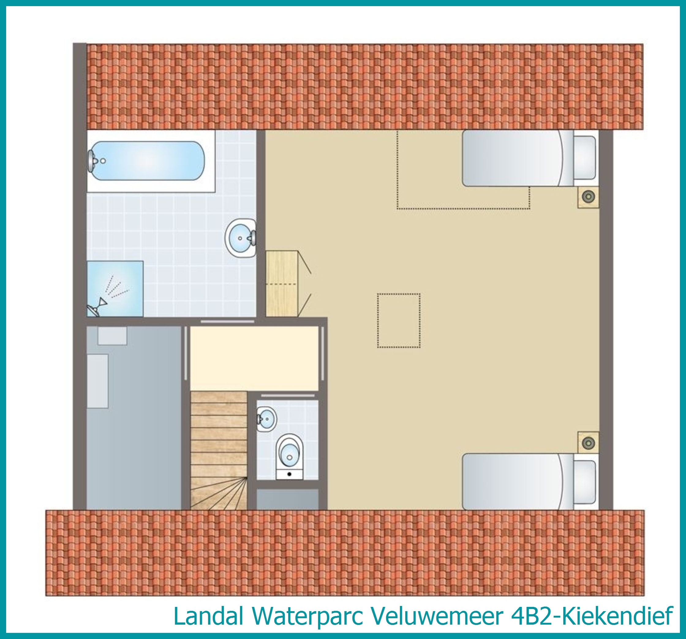 4-person bungalow 4B2-Kiekendief at Waterparc Veluwemeer