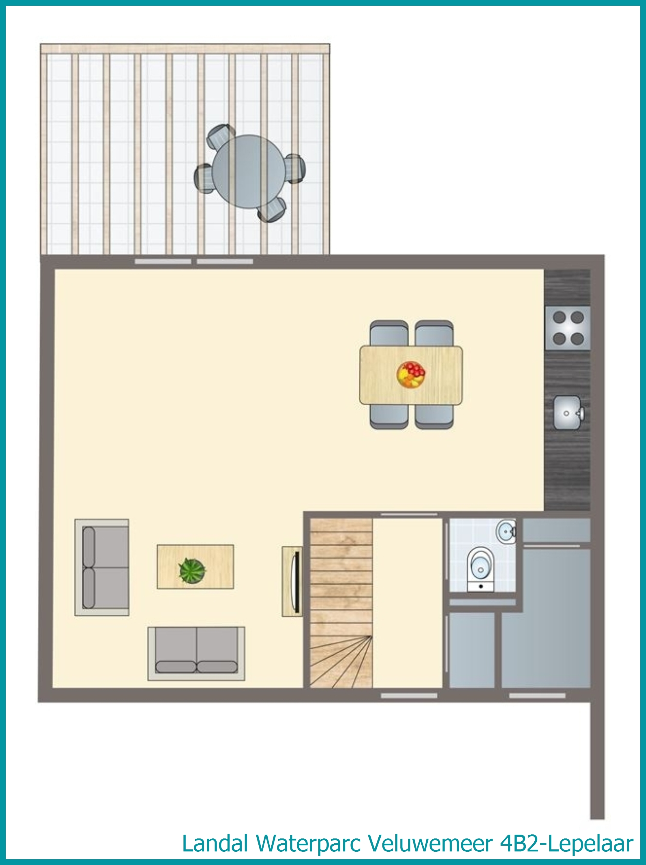 4-person bungalow 4B2-Lepelaar at Waterparc Veluwemeer