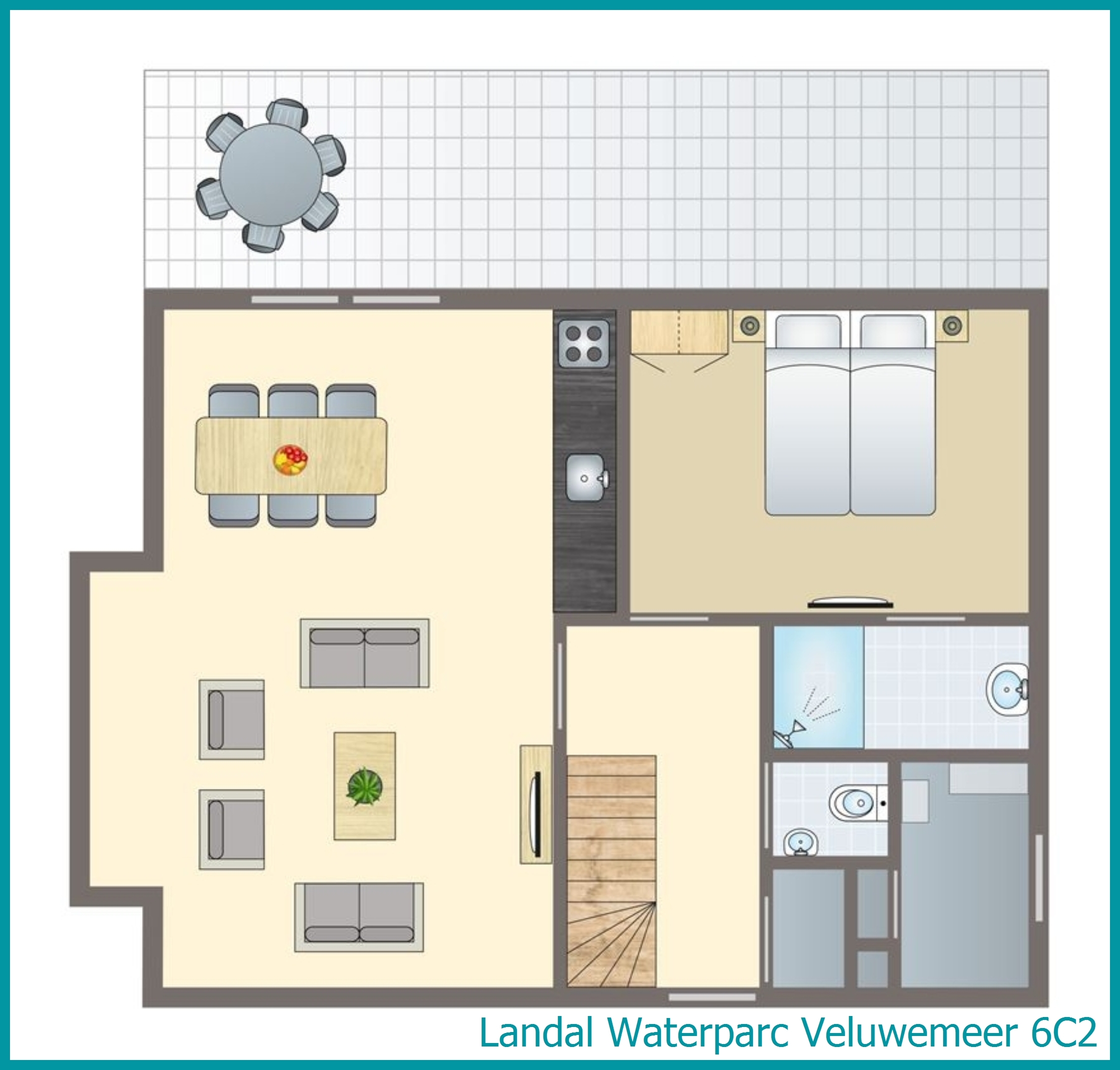 6-person villa 6C2 at Waterparc Veluwemeer