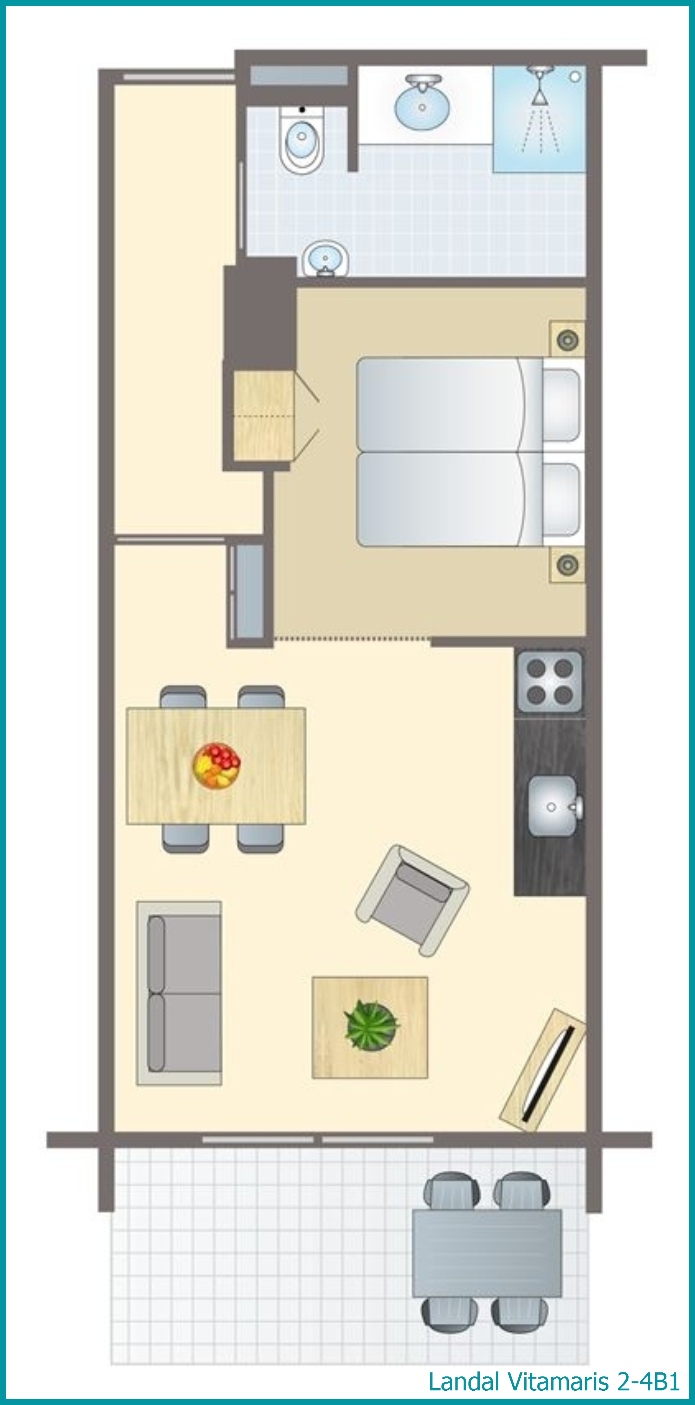 2-4-person apartment 2-4B1 at Vitamaris