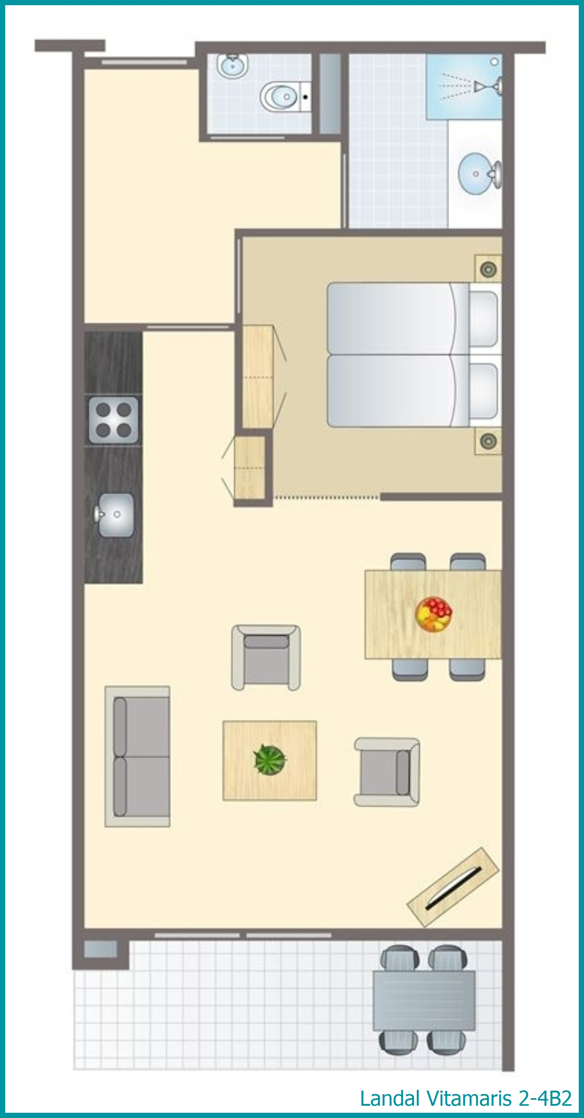 2-4-person apartment 2-4B2 at Vitamaris