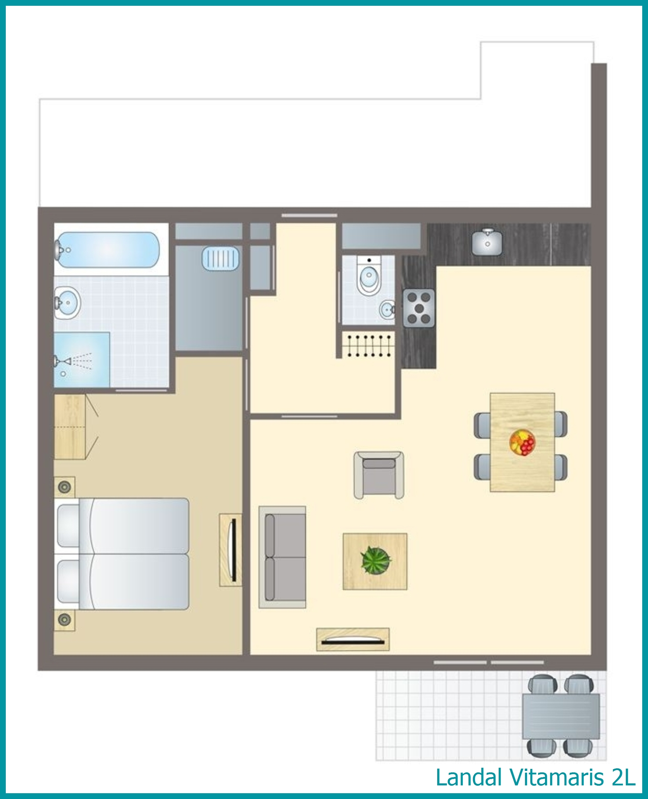2-person apartment 2L at Vitamaris