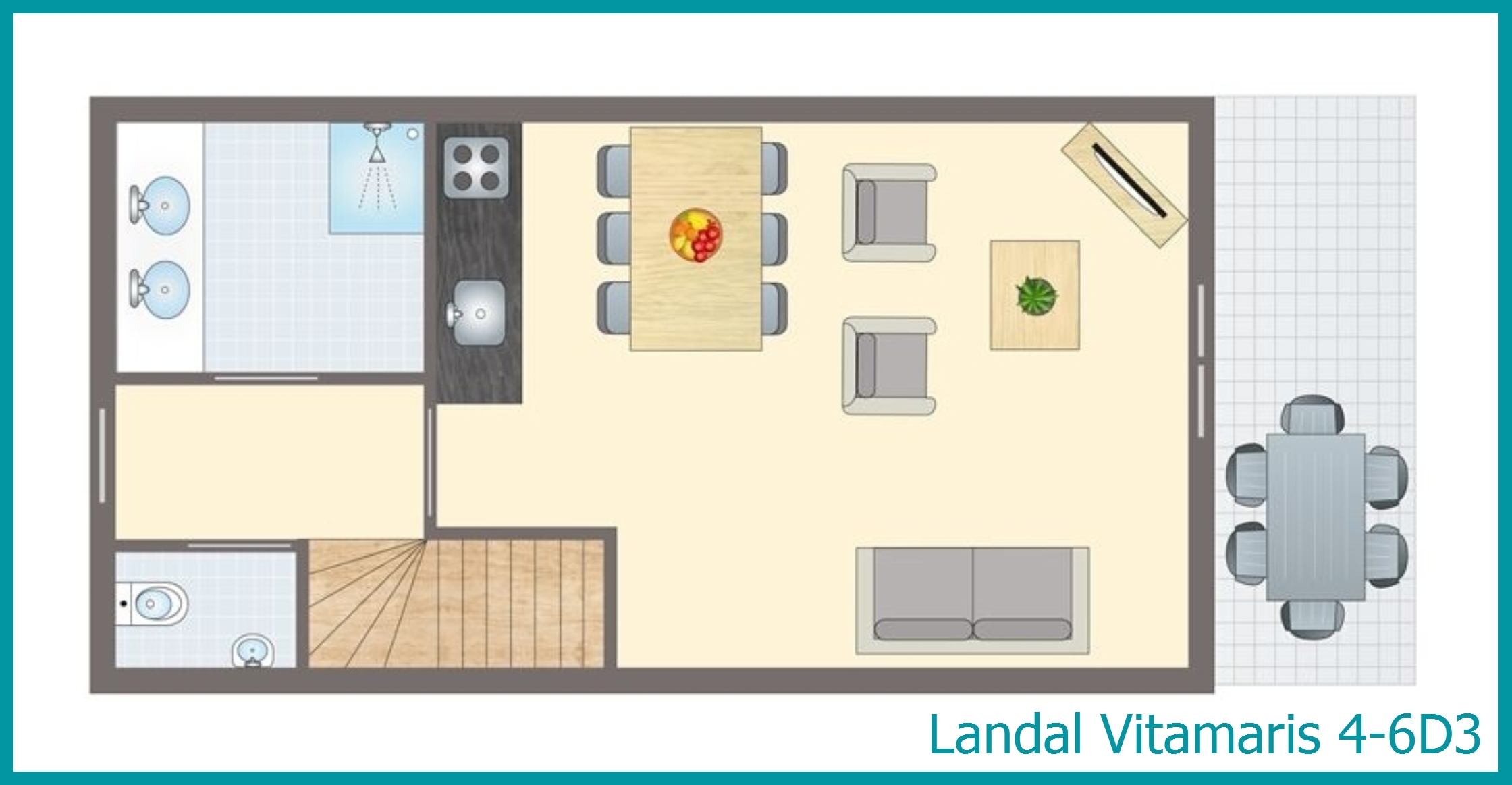 4-6-person apartment 4-6D3 at Vitamaris