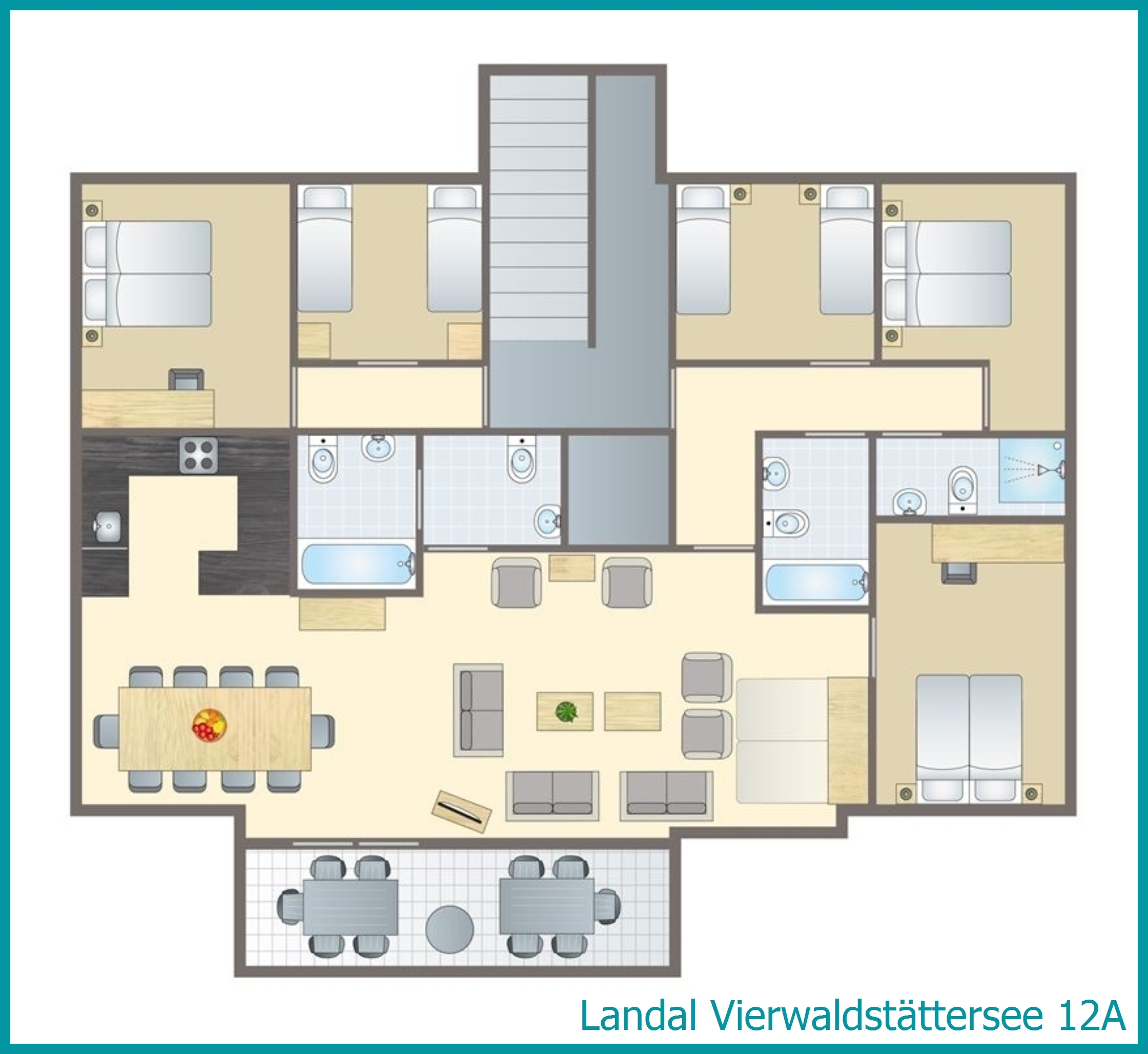 12-person apartment 12A at Vierwaldstättersee