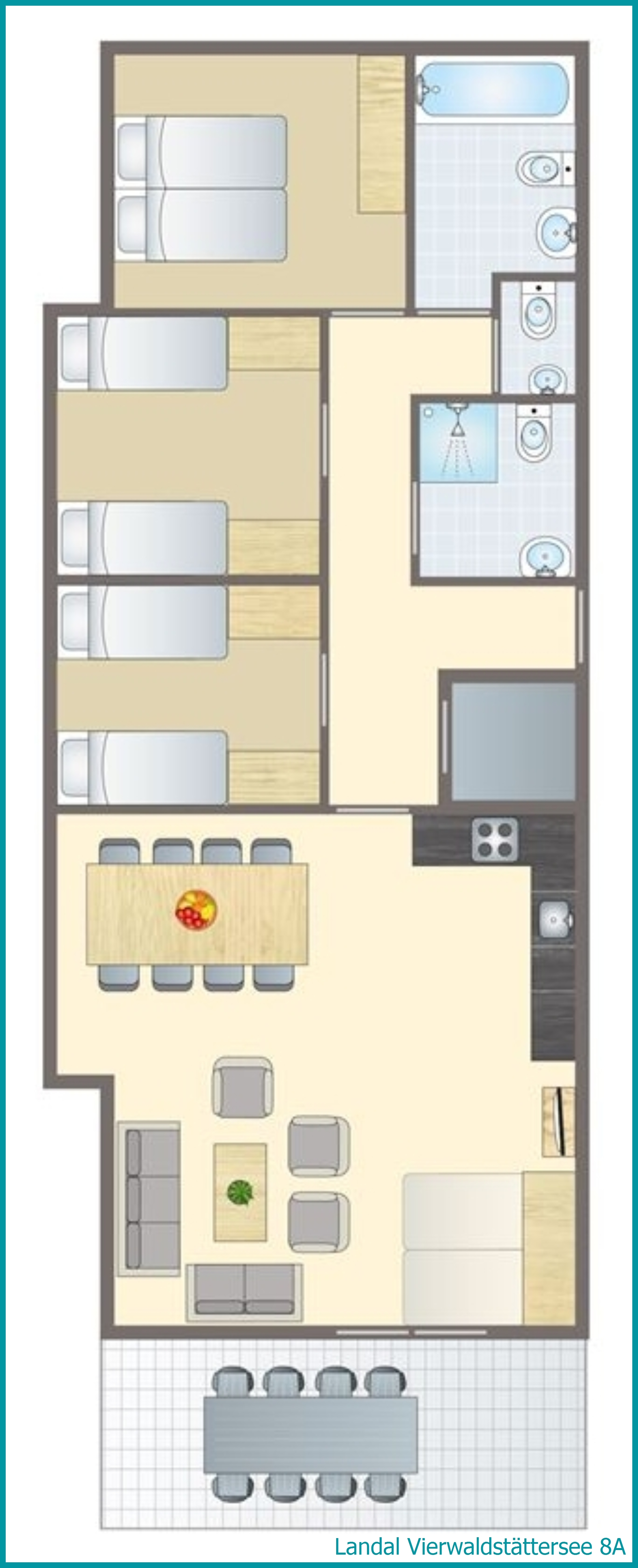 8-person apartment 8A at Vierwaldstättersee