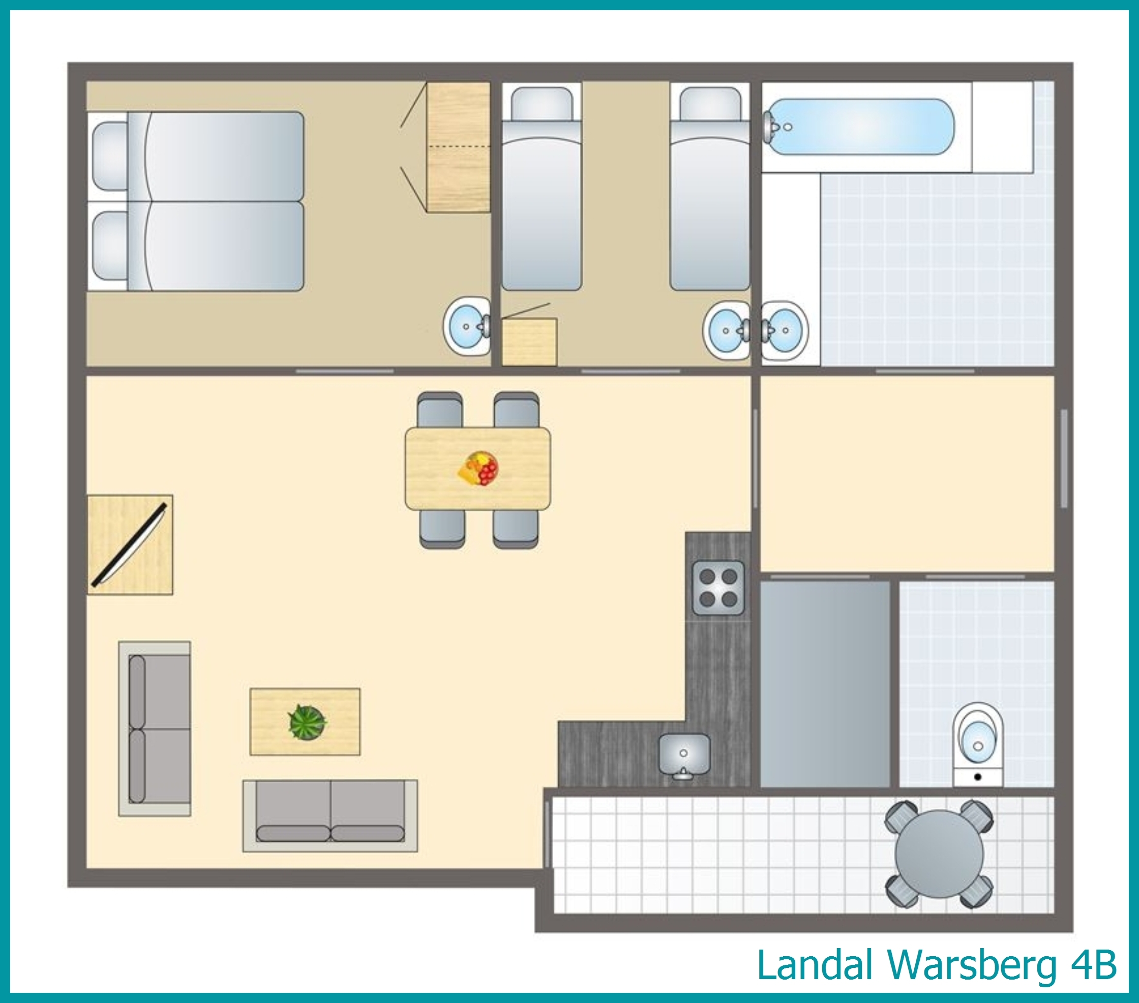 4-person bungalow 4B at Warsberg