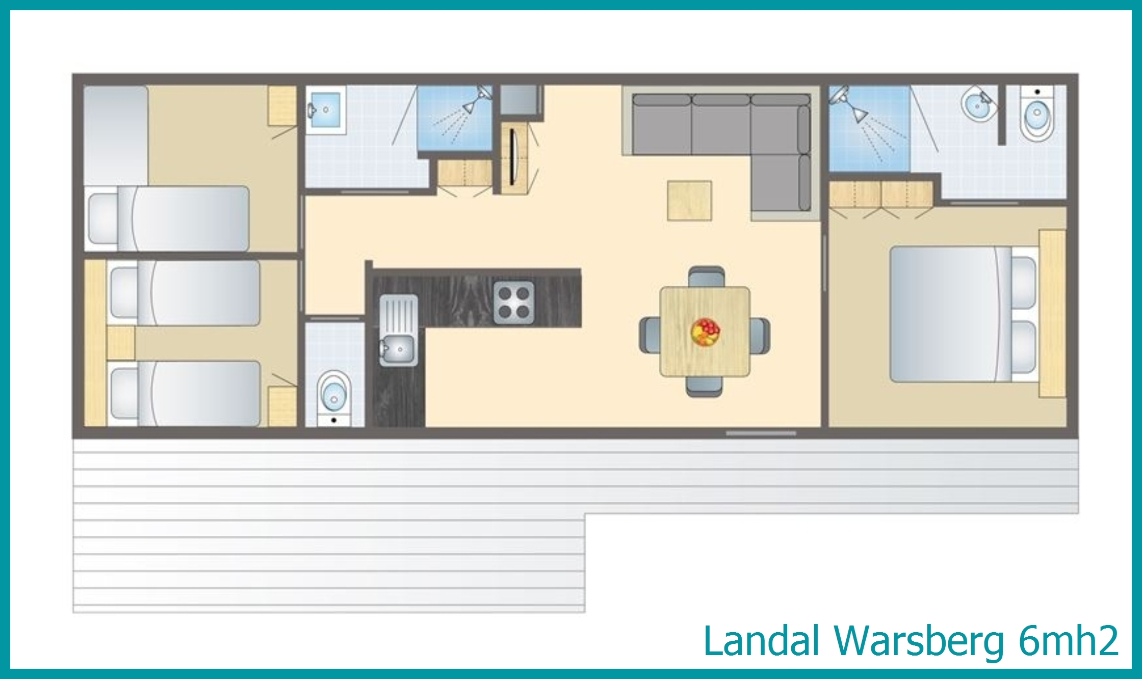 6-person mobile home 6mh2 at Warsberg