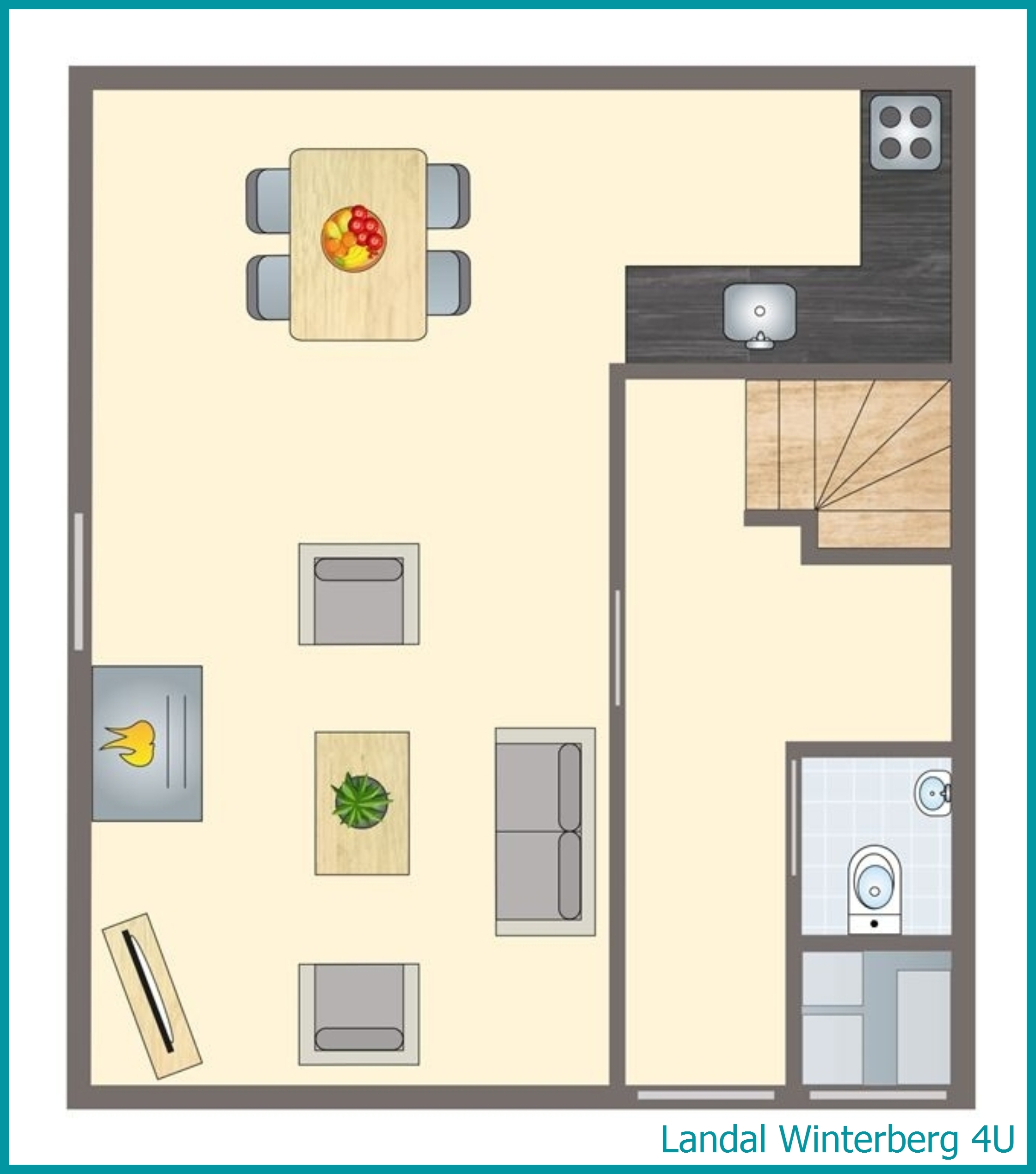 4-person bungalow 4U at Winterberg