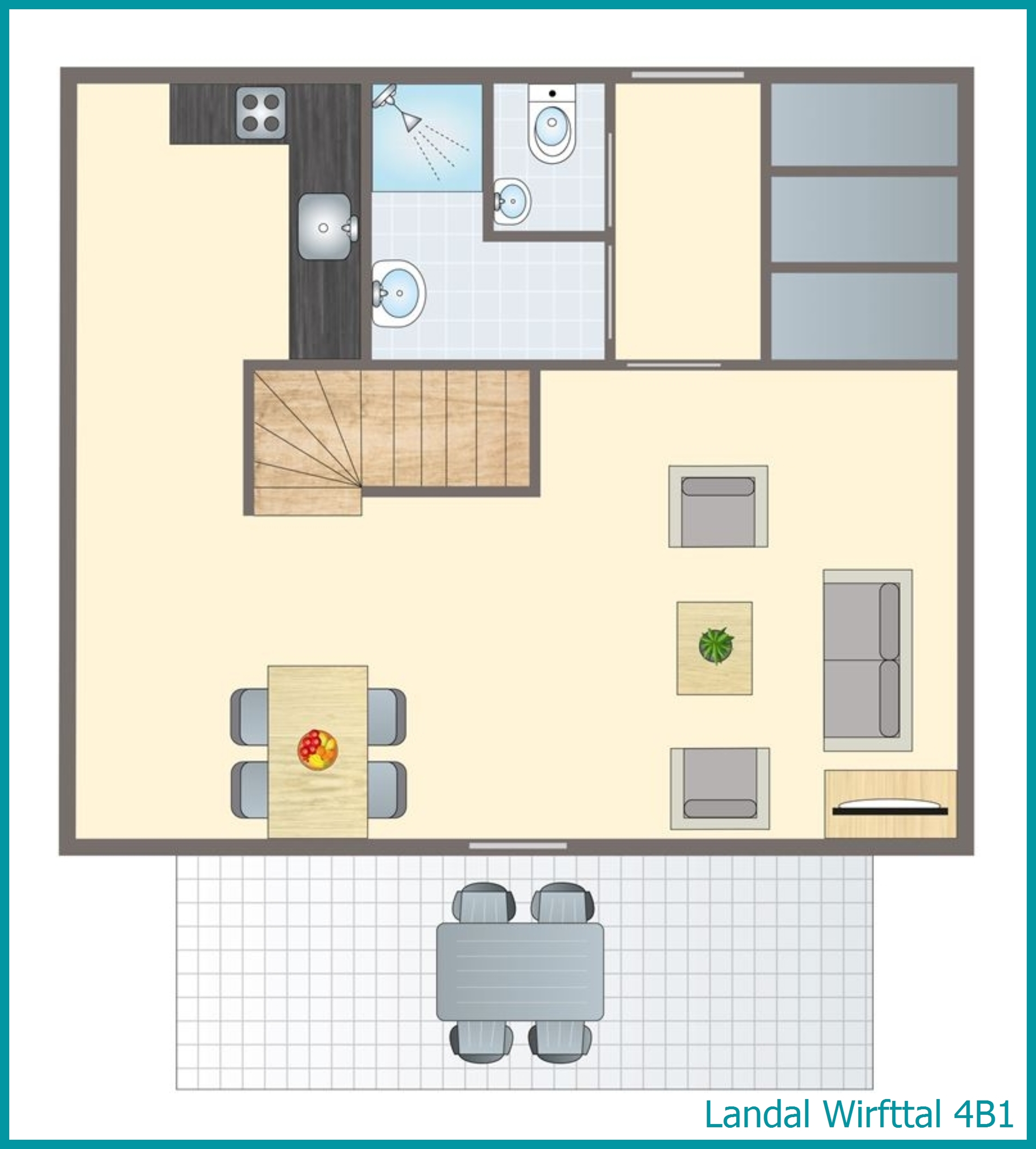 4-person bungalow 4B1 at Wirfttal