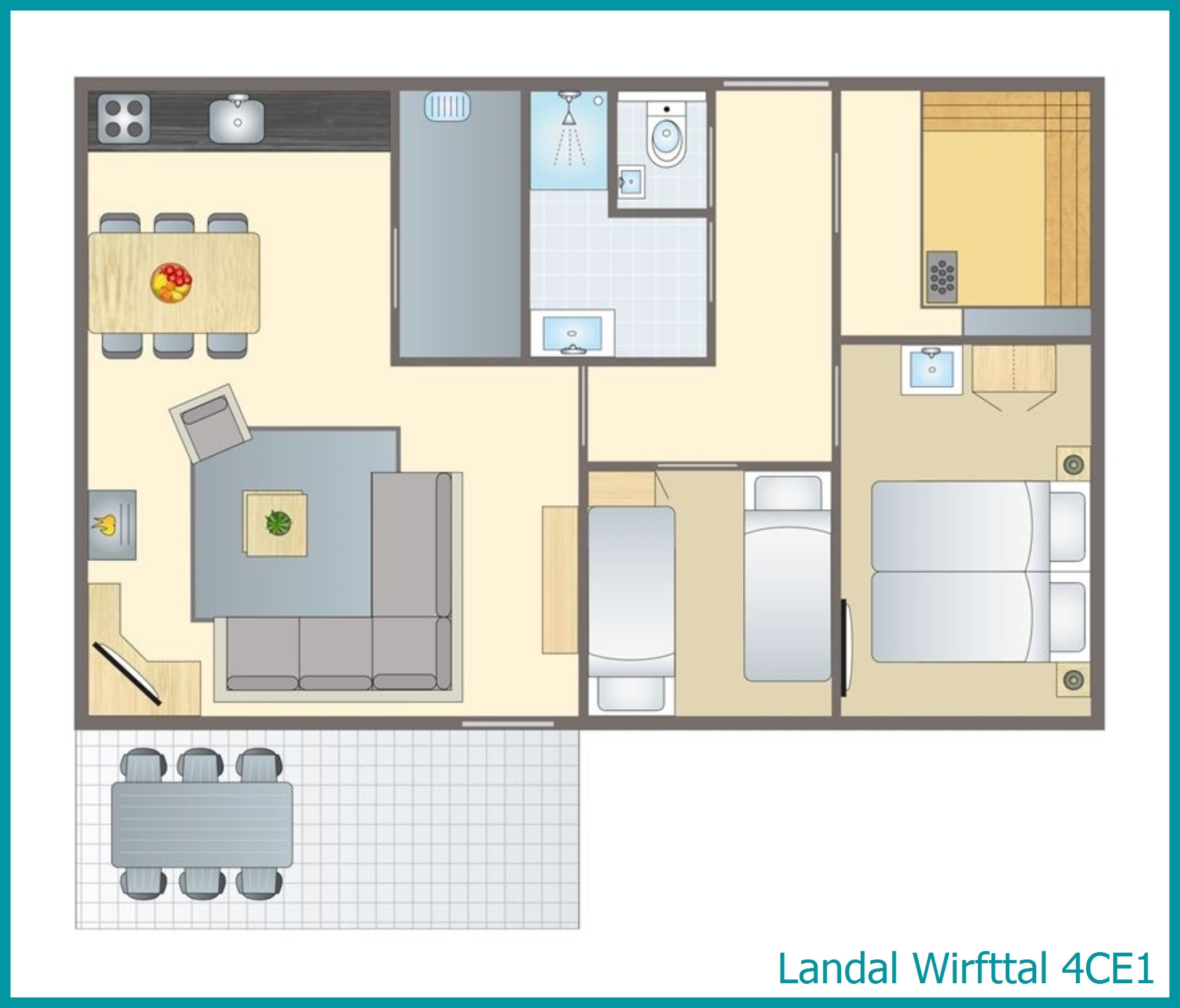 4-person bungalow 4CE1 at Wirfttal