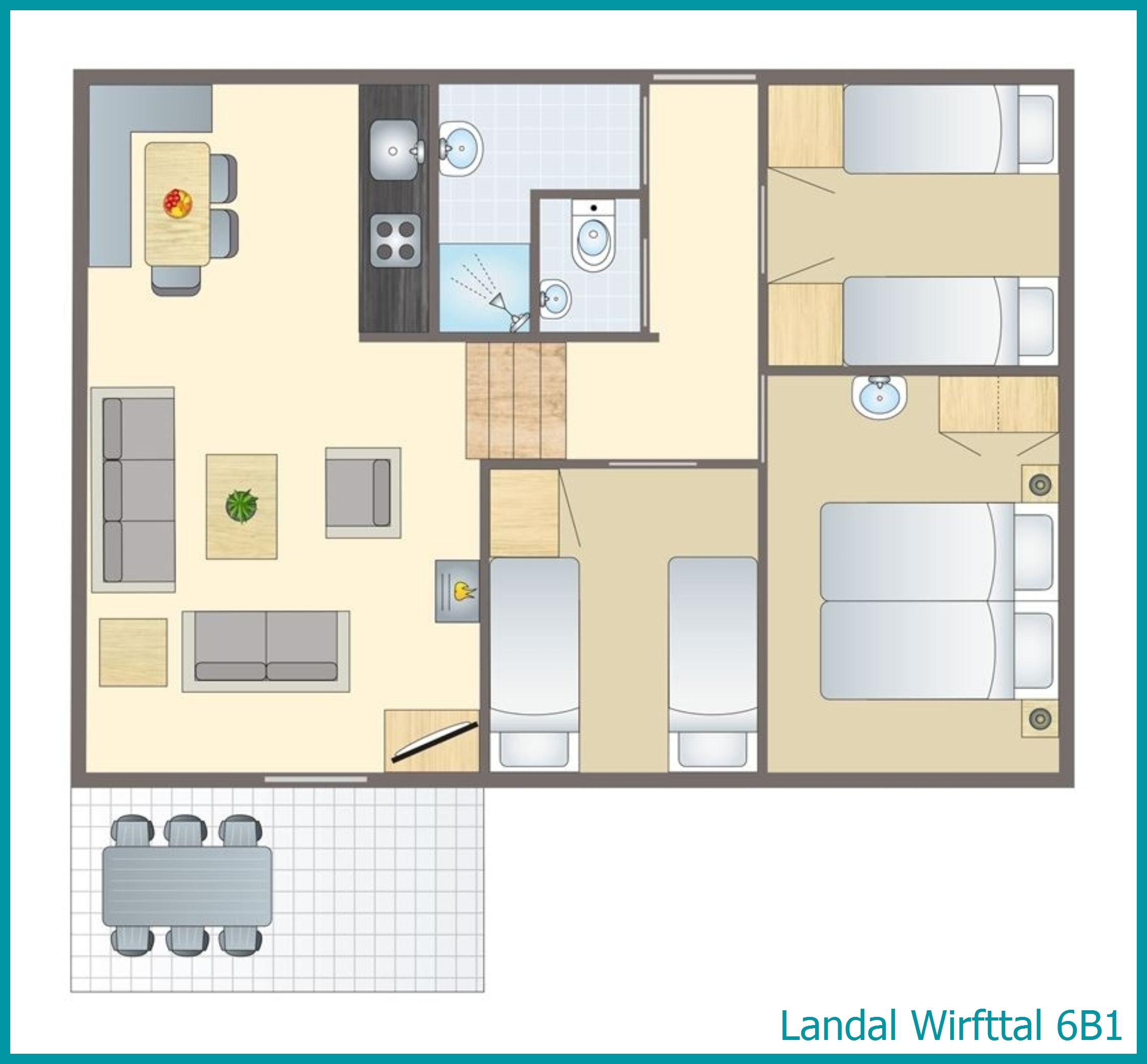 6-person bungalow 6B1 at Wirfttal