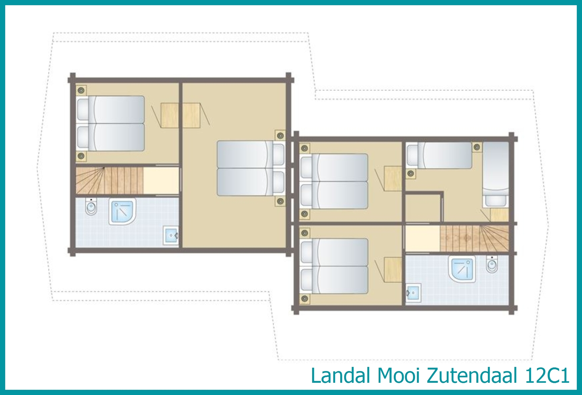 12-person bungalow 12C1 at Mooi Zutendaal
