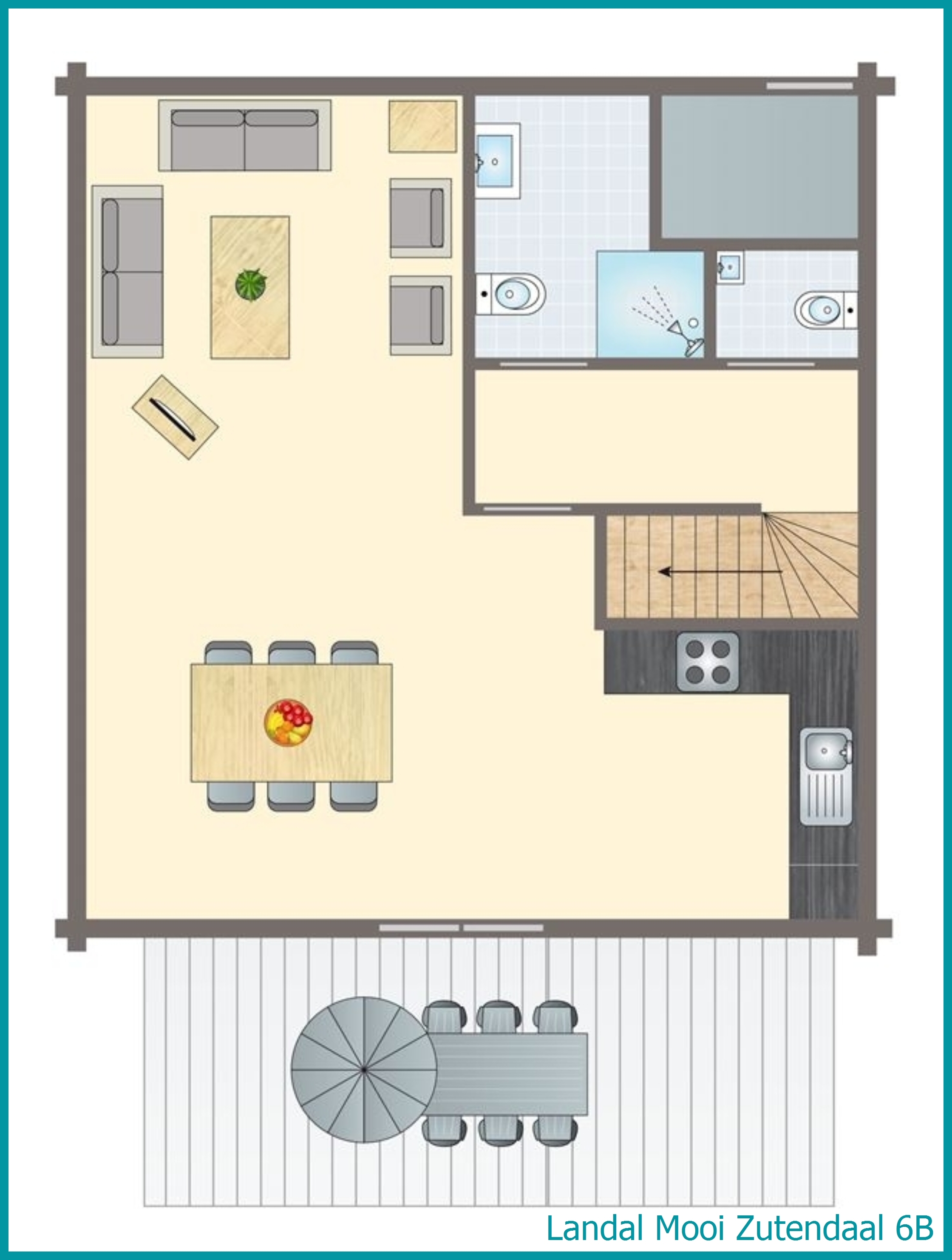 6-person bungalow 6B at Mooi Zutendaal