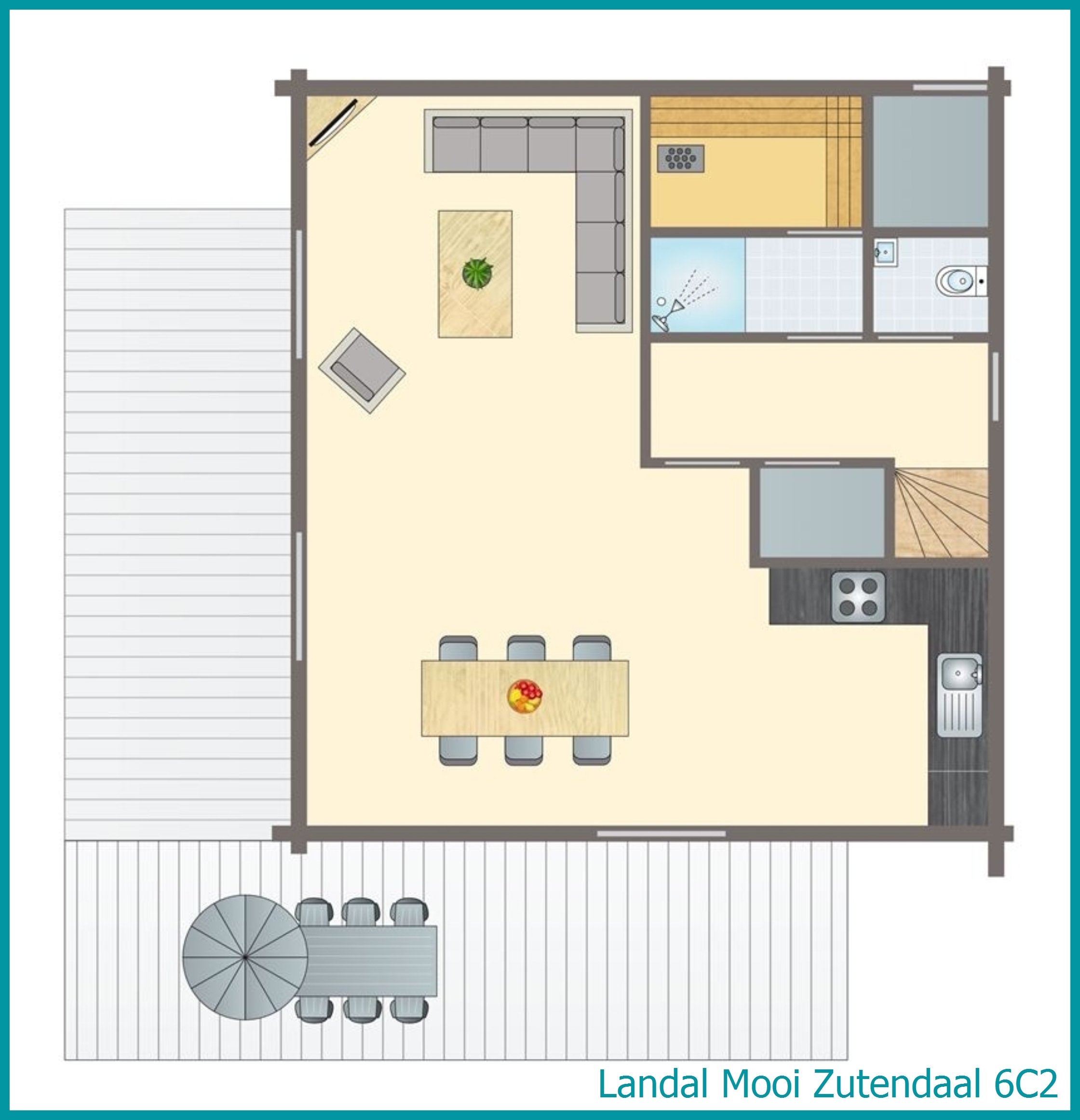 6-person bungalow 6C2 at Mooi Zutendaal