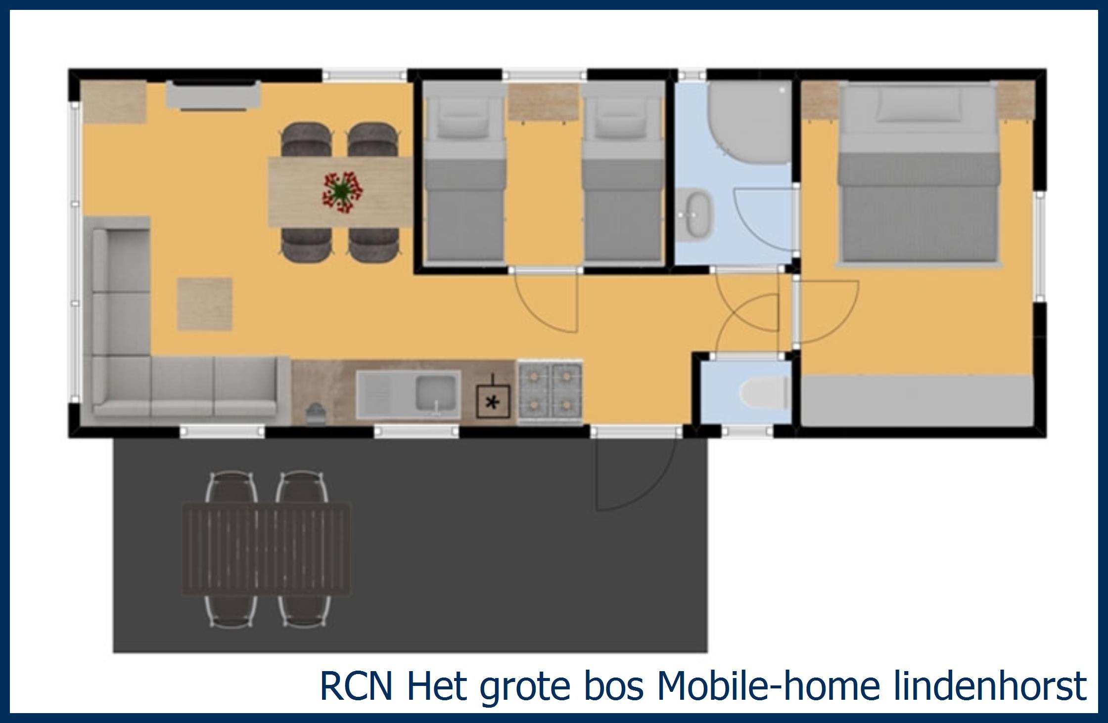 Childrens mobile home Mobile-home lindenhorst at Het Grote Bos