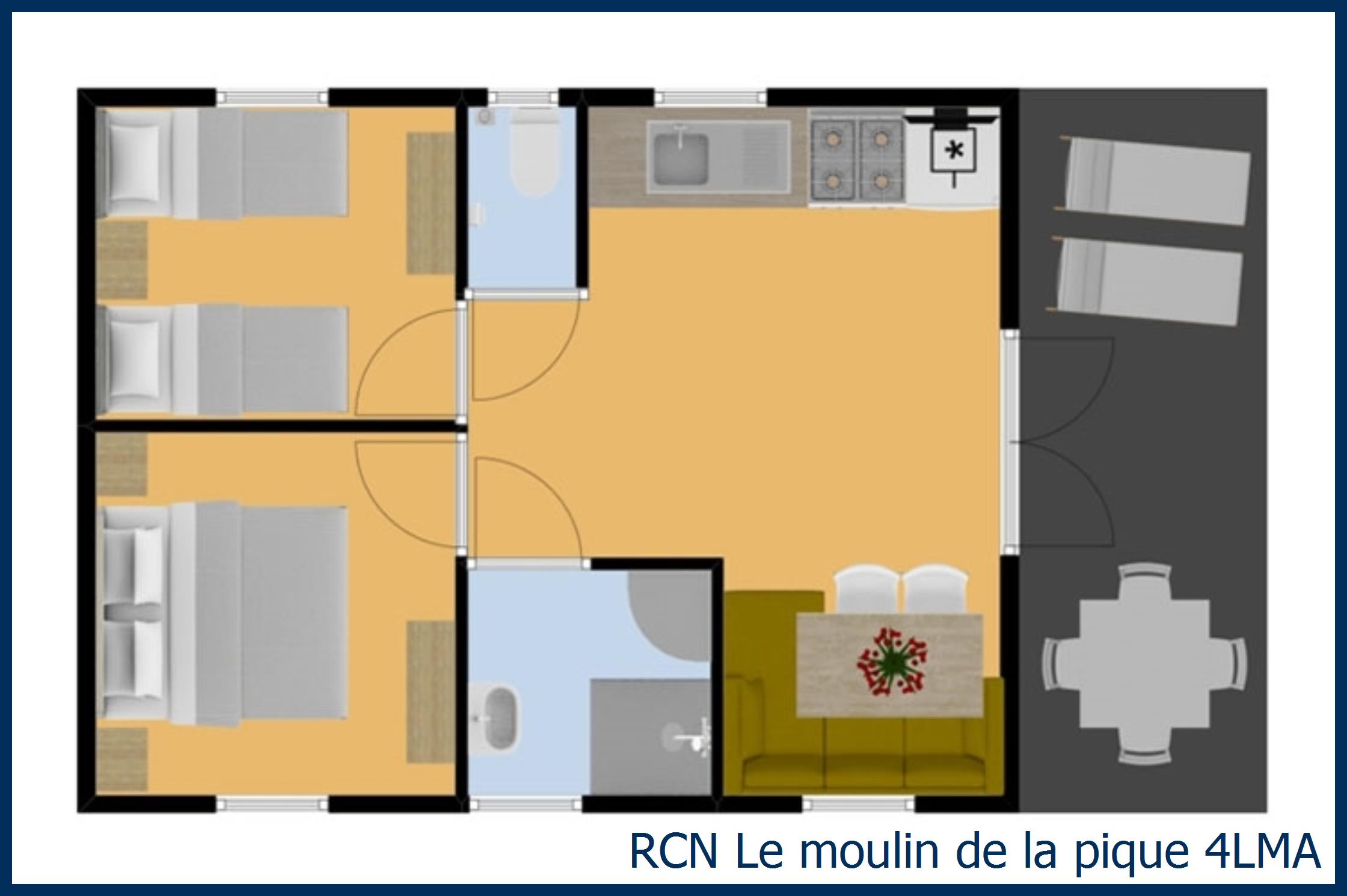 Mobile home domme 4LMA at Le Moulin de la Pique