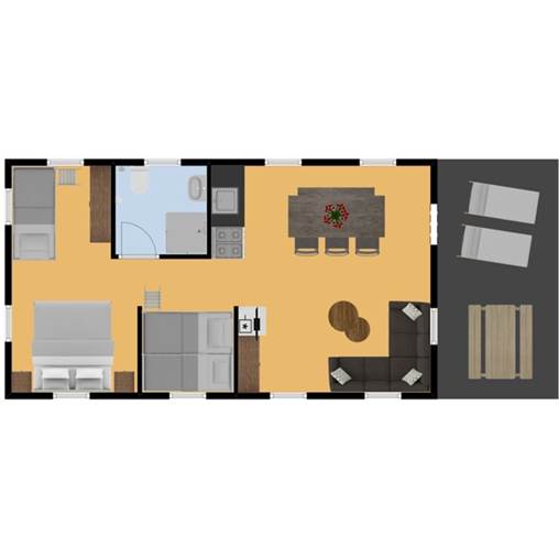 Chalet Safari lodge Belle Vue - 6FS at Le Moulin de la Pique