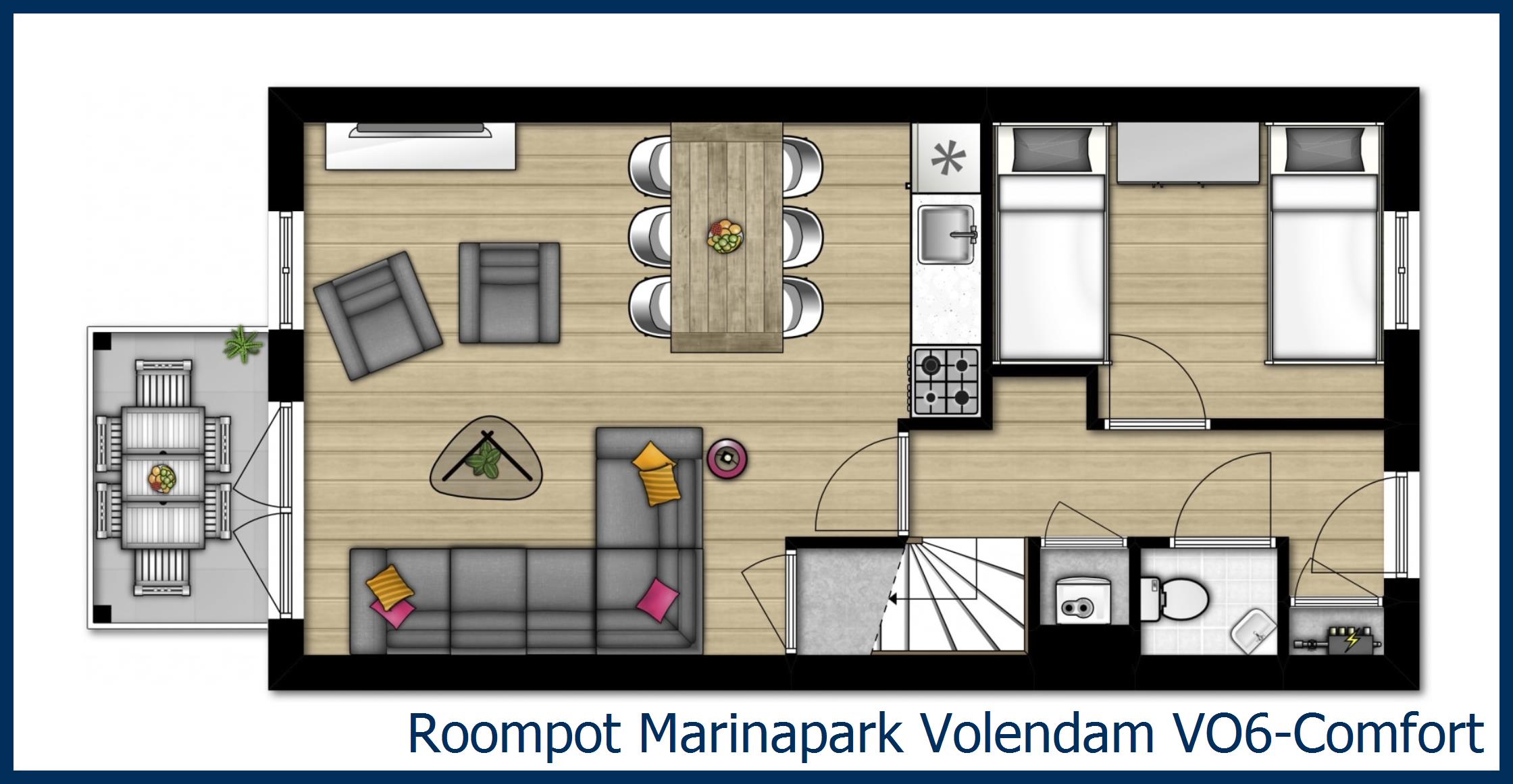 Bungalow VO6-Comfort at Marinapark Volendam