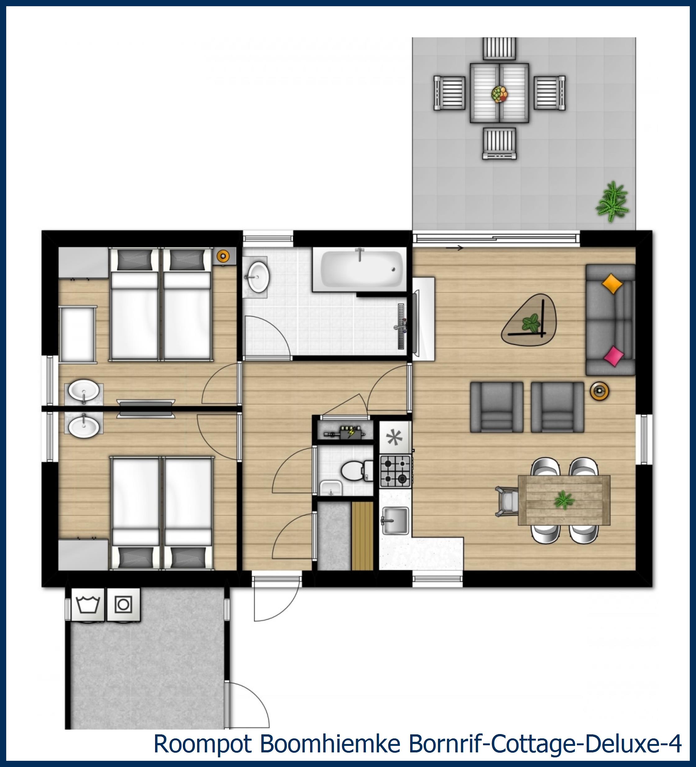 Bungalow Bornrif--Deluxe-4 at Boomhiemke