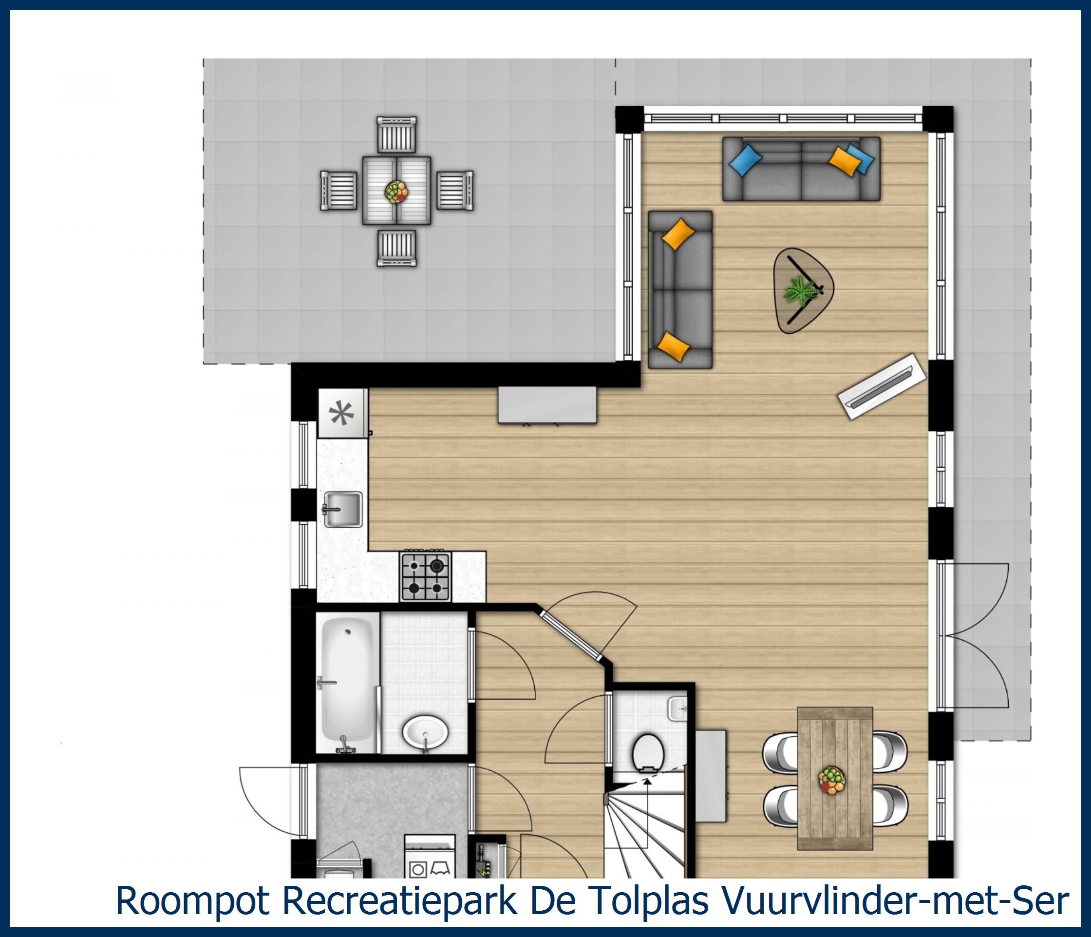 Bungalow Vuurvlinder-met-Serre-4 at De Tolplas
